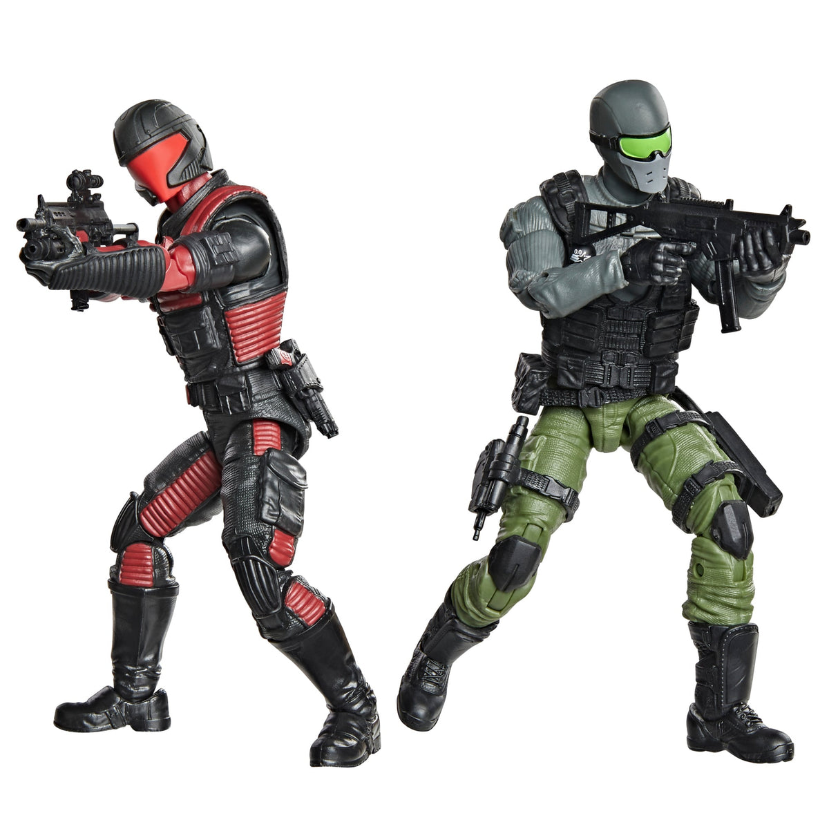 Snake Eyes & Stealth Viper GI Joe Classified 6-Inch Figures — Side View Articulation Pose with Weapons