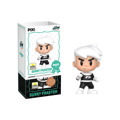 Danny Phantom Pix! Vinyl Figure 2026 Exclusive — White Box Package Front with Figure Out of Box Front View