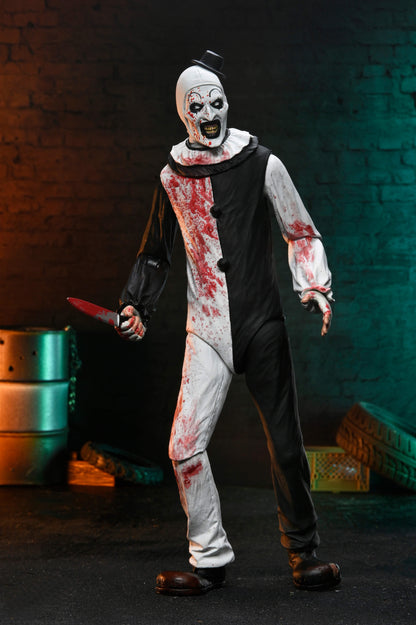 Art the Clown Terrifier 2 Ultimate 7-Inch Figure — Front View Holding Bloody Knife