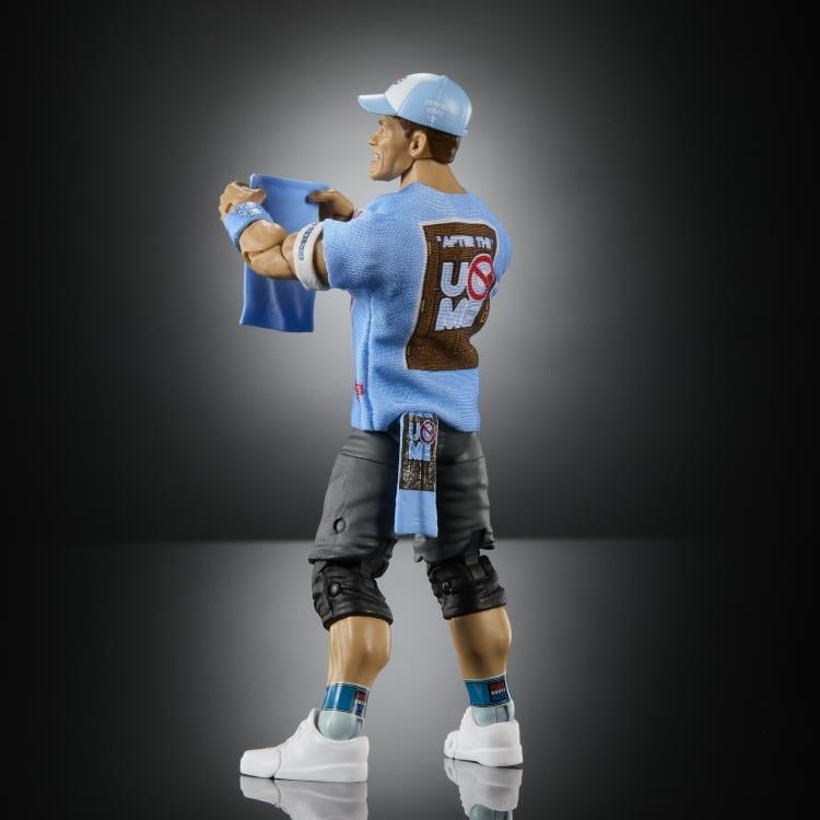 John Cena WWE Ultimate Edition 6-Inch Figure — Side View Holding Towel Back of Shirt Detail
