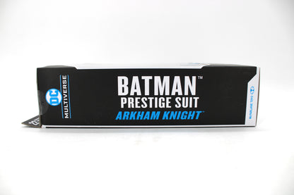 Batman Prestige Suit DC Multiverse 7-Inch Figure — Box Side View with Arkham Knight Branding