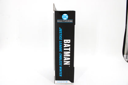 Batman Endless Winter DC Multiverse Figure — Side Panel Showing Justice League Endless Winter Branding