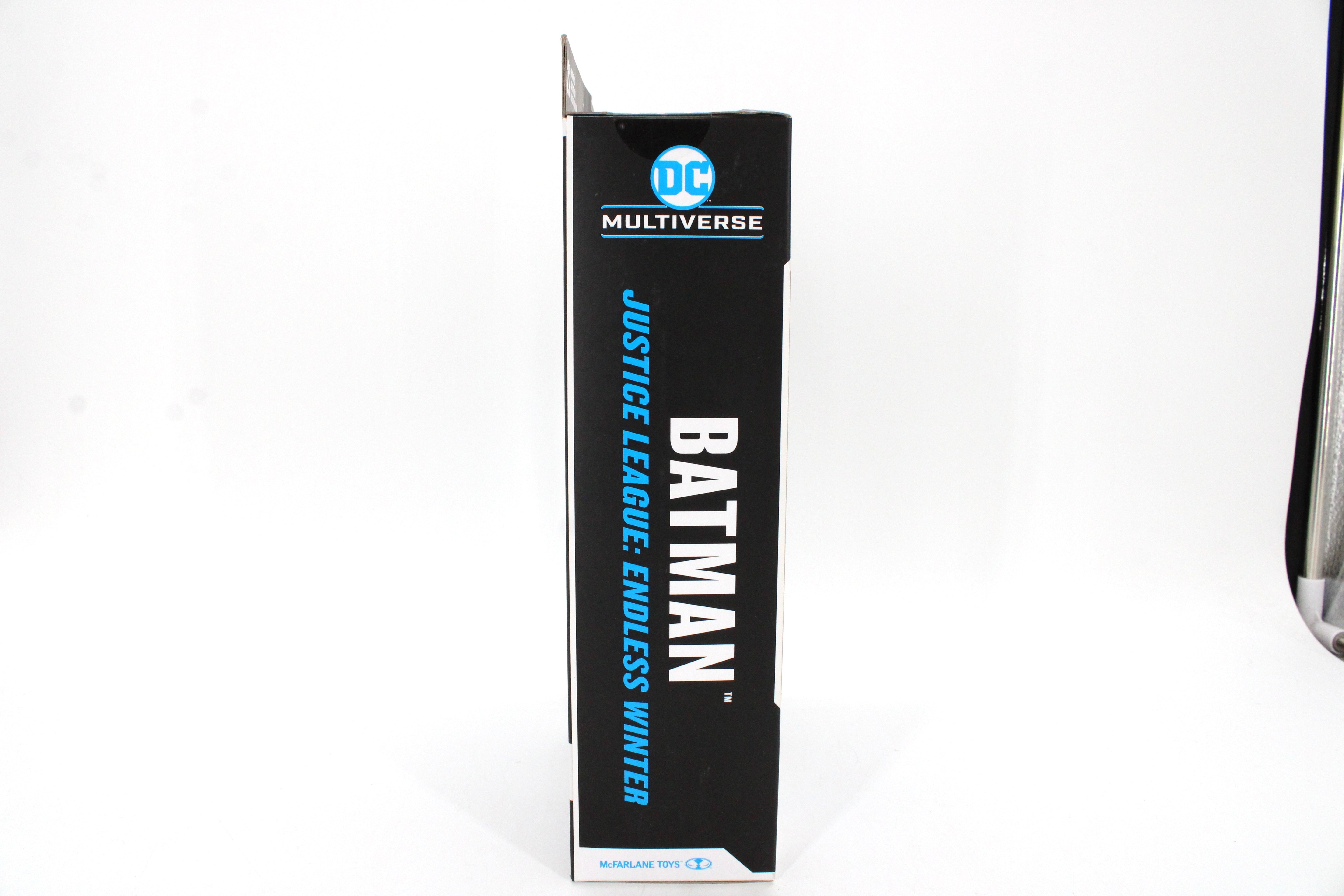 Batman Endless Winter DC Multiverse Figure — Side Panel Showing Justice League Endless Winter Branding