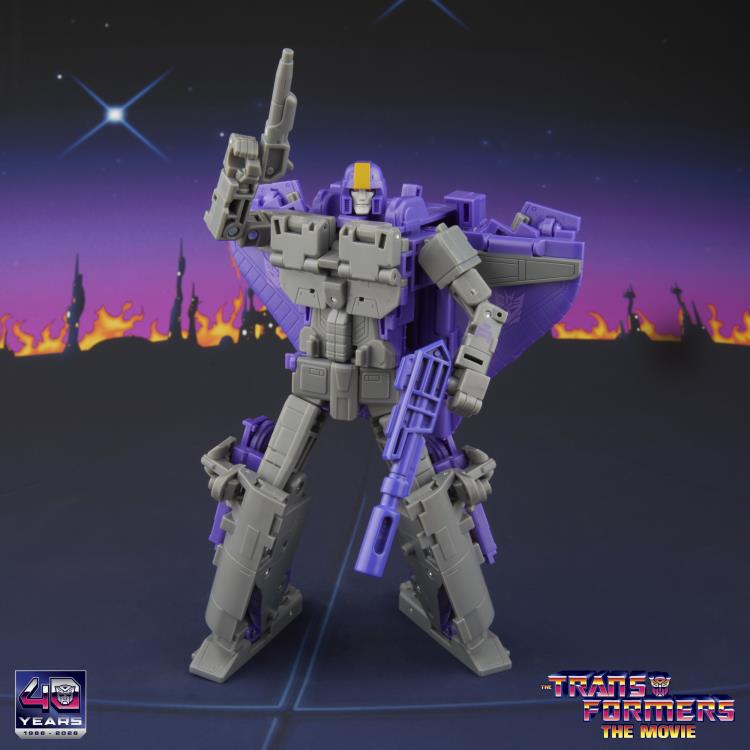 Astrotrain Studio Series 86 Leader Figure — Robot Mode Front View Blaster Raised Right Arm