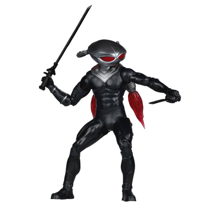 Black Manta DC Multiverse 7-Inch Figure — Front View Out of Box Dual-Wielding Swords