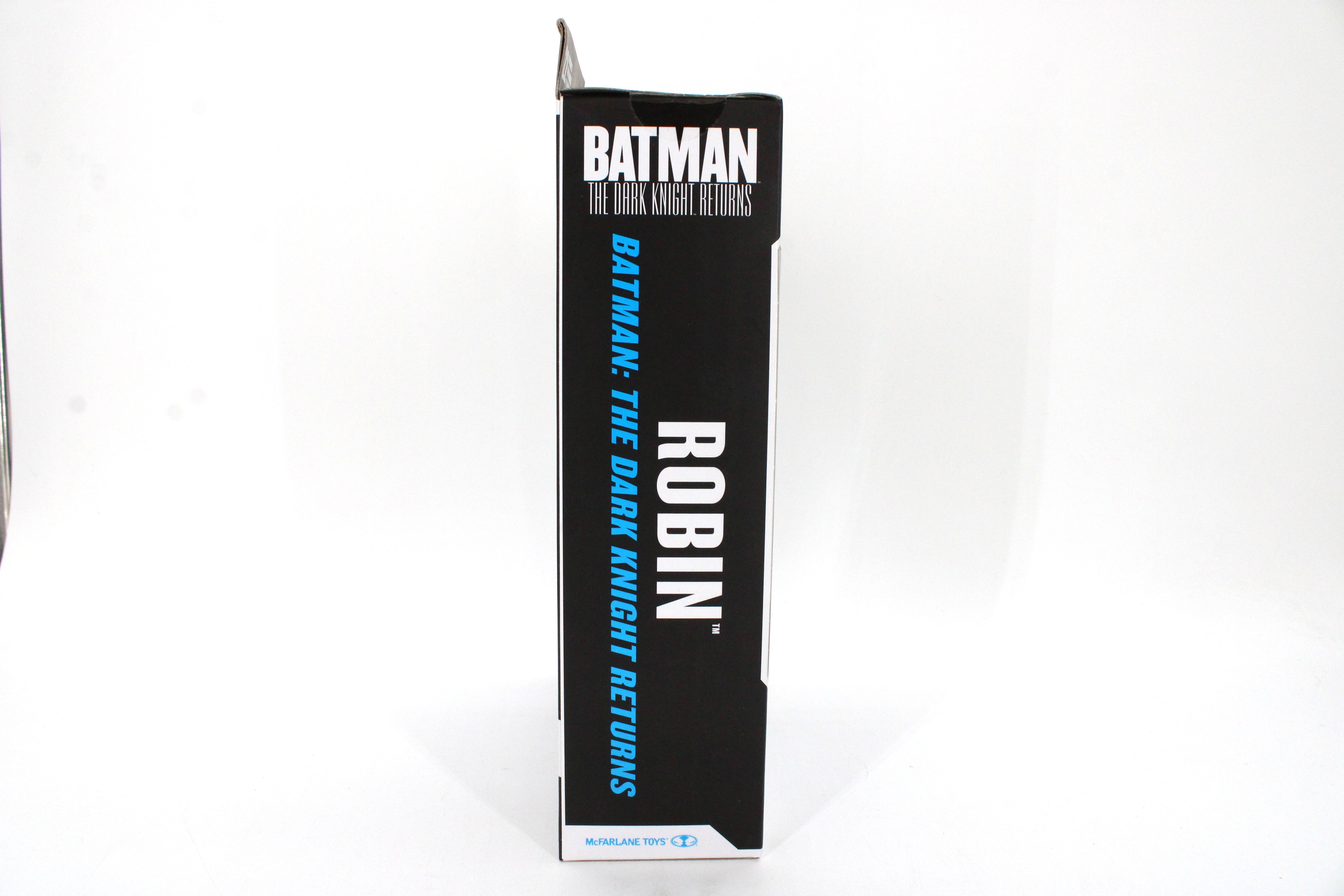 Robin DC Multiverse Dark Knight Returns 7-Inch Figure — Spine Side View with Batman Dark Knight Returns Branding