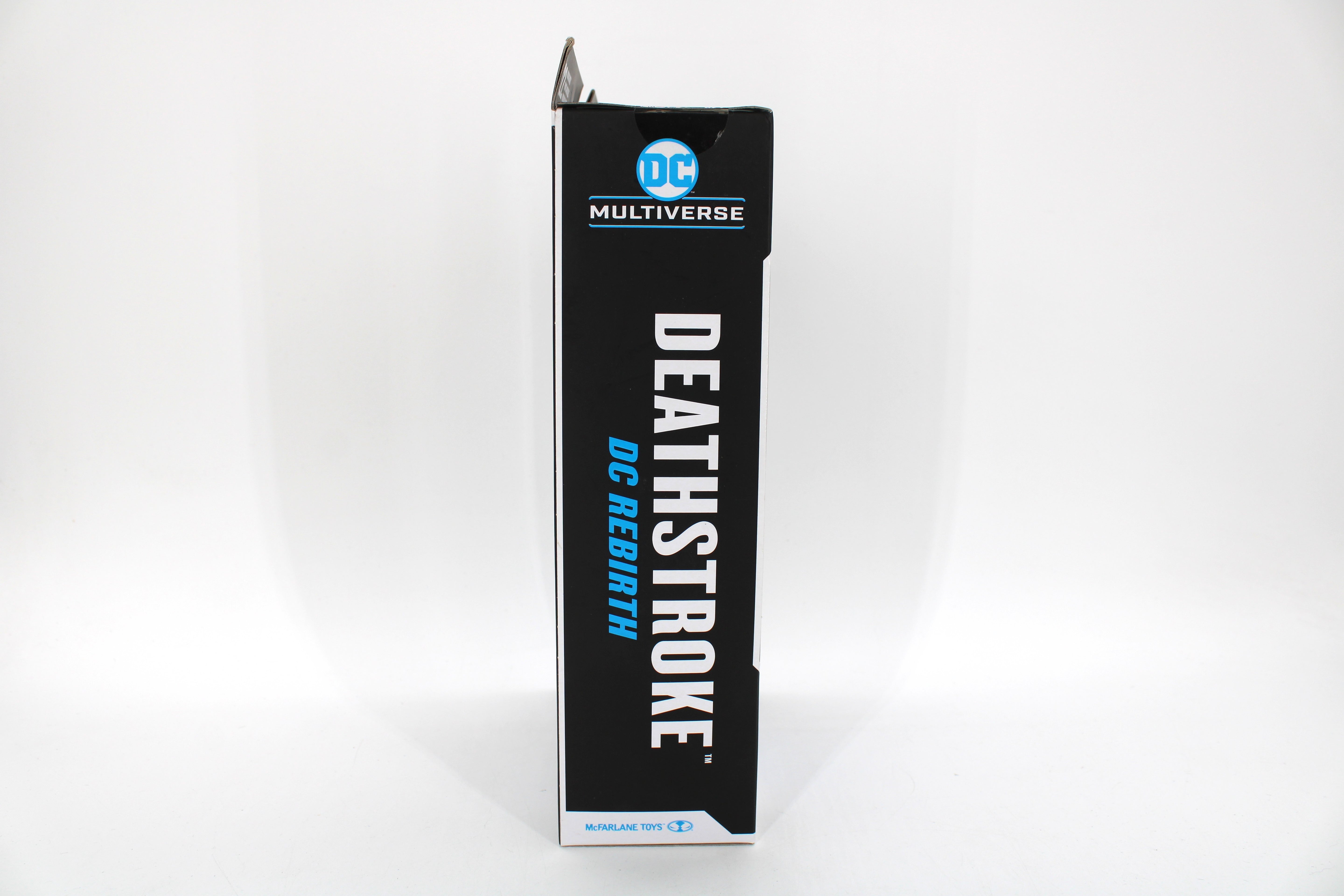 Deathstroke DC Multiverse DC Rebirth 7-Inch Figure — Box Side Spine with Deathstroke and DC Rebirth Lettering