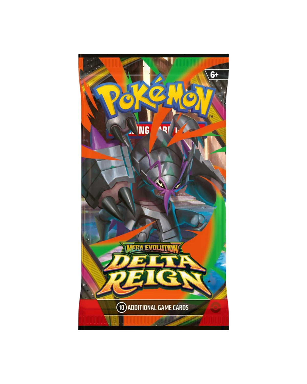 Delta Reign Booster Pack Pokemon TCG Mega Evolution — Mega Golisopod ex Pack Art Front