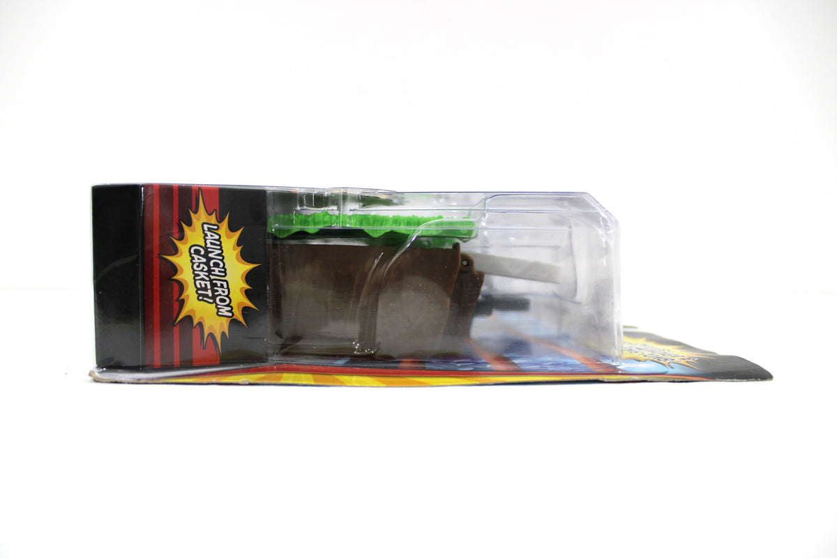 Undertaker WWE Rumblers Casket Match Playset 2010 — Side View Left with Launch from Casket Detail