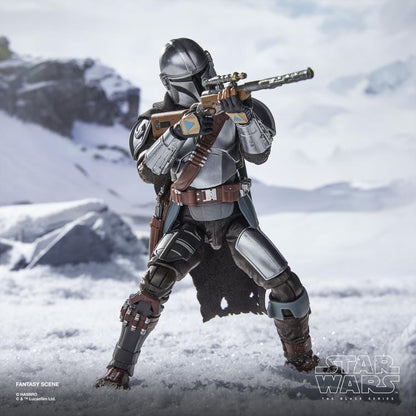Mandalorian Black Series 6-Inch Deluxe — Articulation Pose Aiming Blaster Rifle
