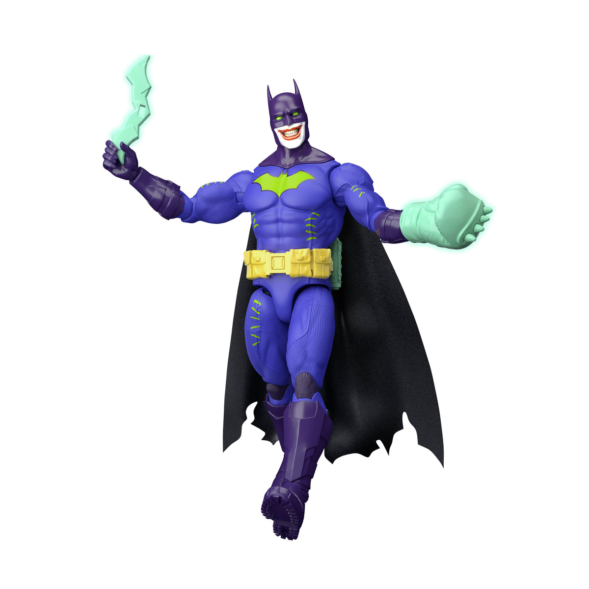 Jokerized Batman DC Premier 6-Inch Figure — Articulation Pose with Green Lantern Accessory Pieces