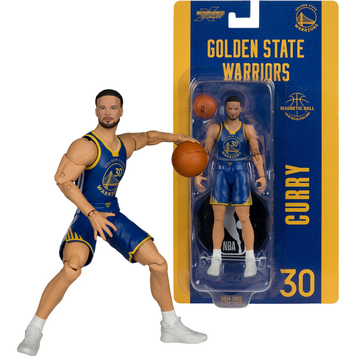Stephen Curry NBA McFarlane SportsPicks 6-Inch Figure — Articulation Pose with Package Card