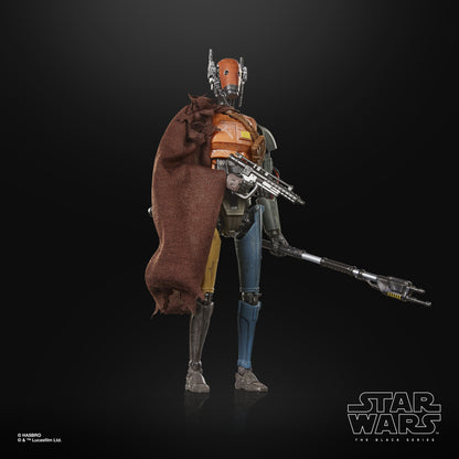 Mercenary Guard Droid Black Series 6-Inch Figure — Side View Holding Blaster