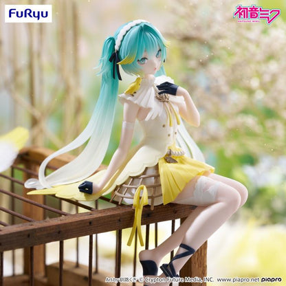Hatsune Miku Canary Bird Noodle Stopper Figure — Front View Seated on Birdcage Prop