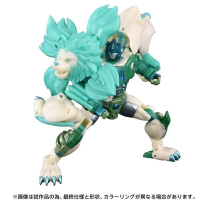 Green Lio Convoy New Legends NL-01 Figure — Beast Mode Side View with Lion Mane Detail