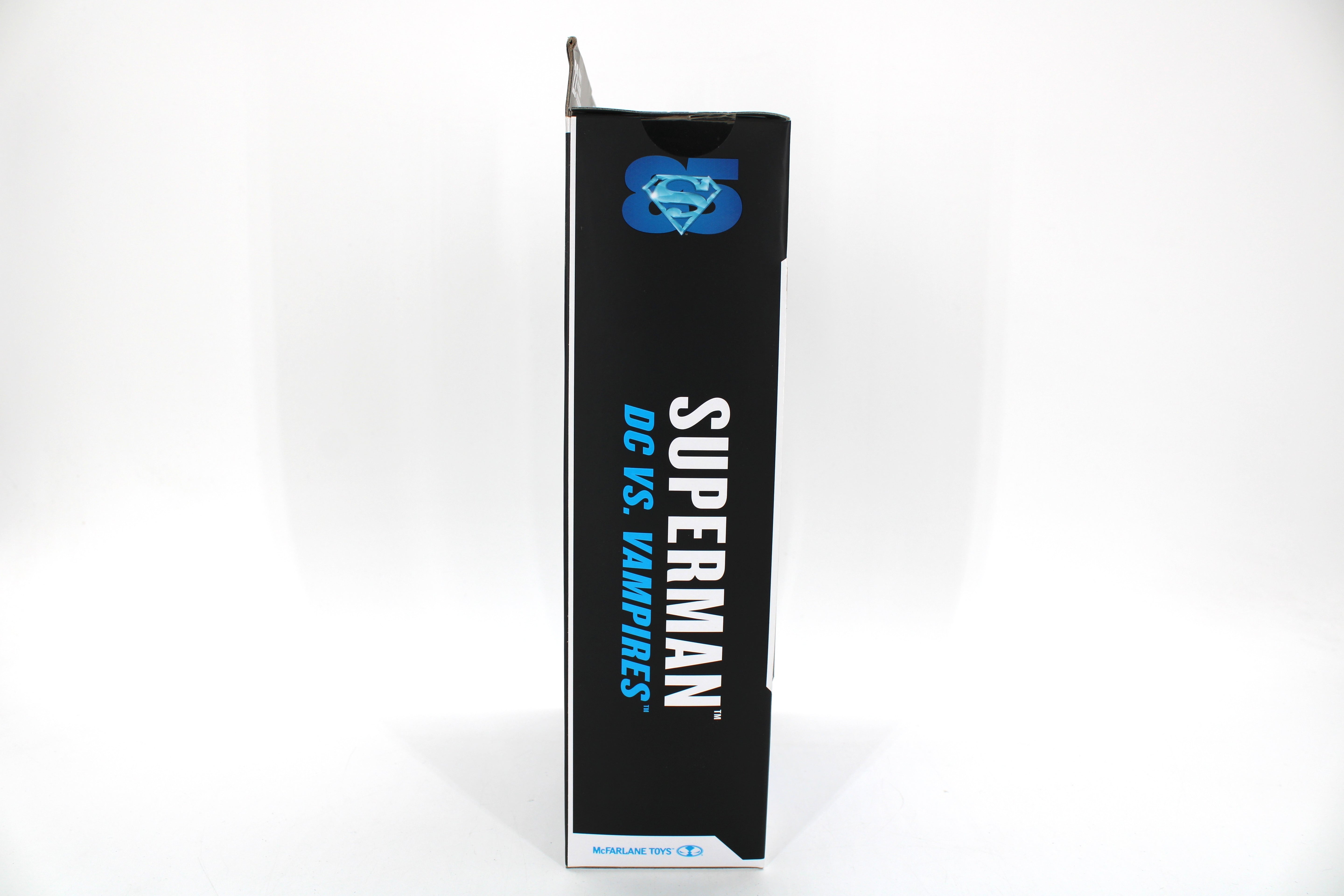 Superman DC vs. Vampires DC Multiverse Gold Label 7-Inch Figure — Side View with Superman 85th Anniversary Logo