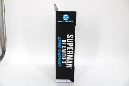 Superman of Earth-3 DC Multiverse Crime Syndicate 7-Inch Figure — Left Side View with DC Multiverse Branding