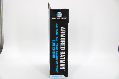 Armored Batman DC Multiverse Dark Knight Returns Blue Edition — Box Side Left