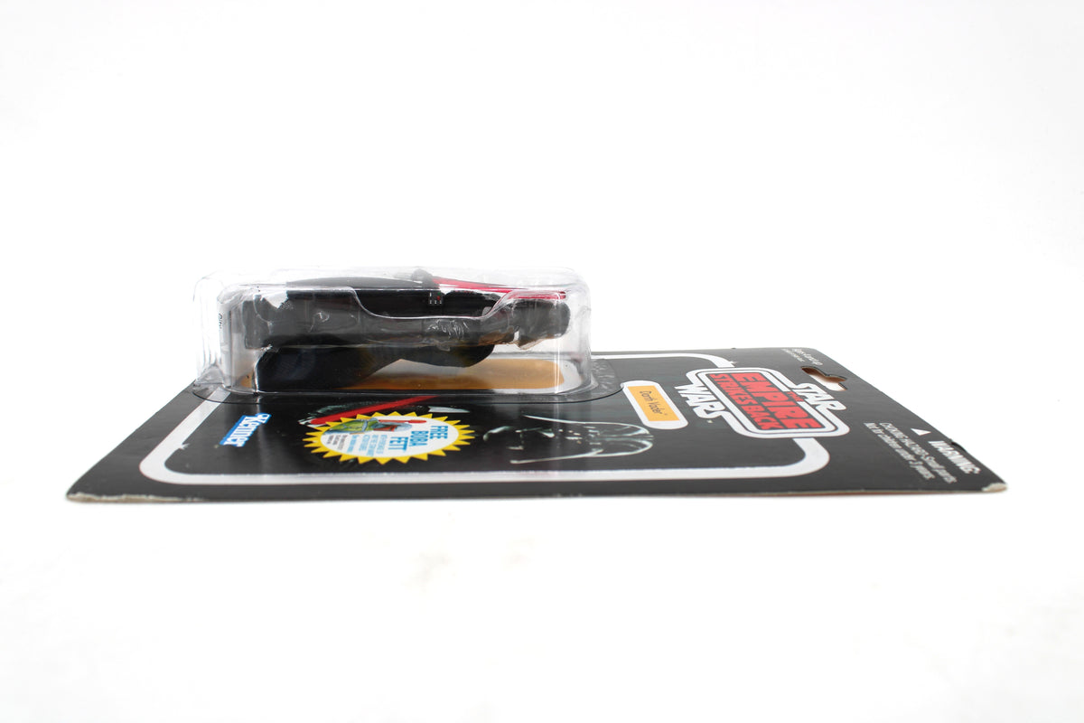 Darth Vader Vintage Collection VC08 Star Wars 3.75-Inch Carded Figure — Side View Right with Free Boba Fett Starburst