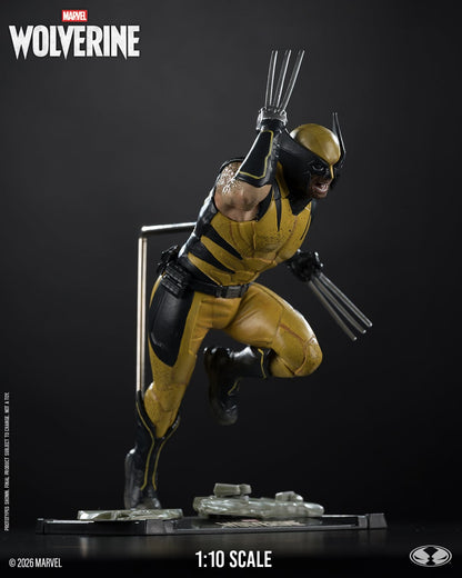 Wolverine McFarlane Gold Label 1/10 Scale Figure — Side View Lunging Pose