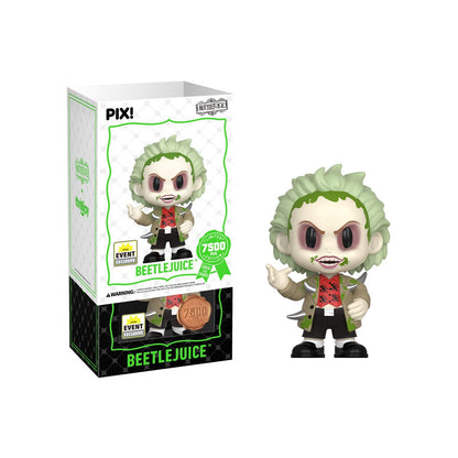 Beetlejuice Spike Pix! Vinyl Figure — White Box Package with 7500 Limited Edition Seal and Figure Out of Box