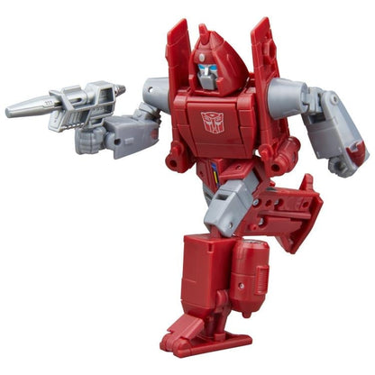 Autobot Powerglide Age of the Primes Deluxe 4.5-Inch Figure — Articulation Pose with Blaster