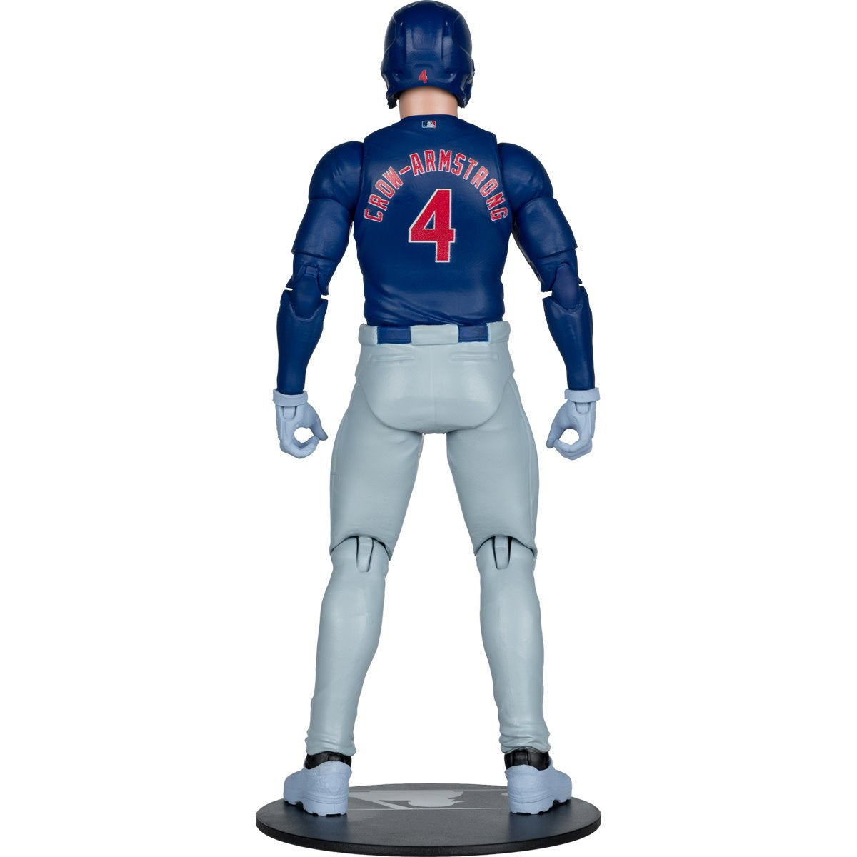 Pete Crow-Armstrong MLB SportsPicks 6-Inch Figure — Back View Showing Number 4 Jersey and Display Base