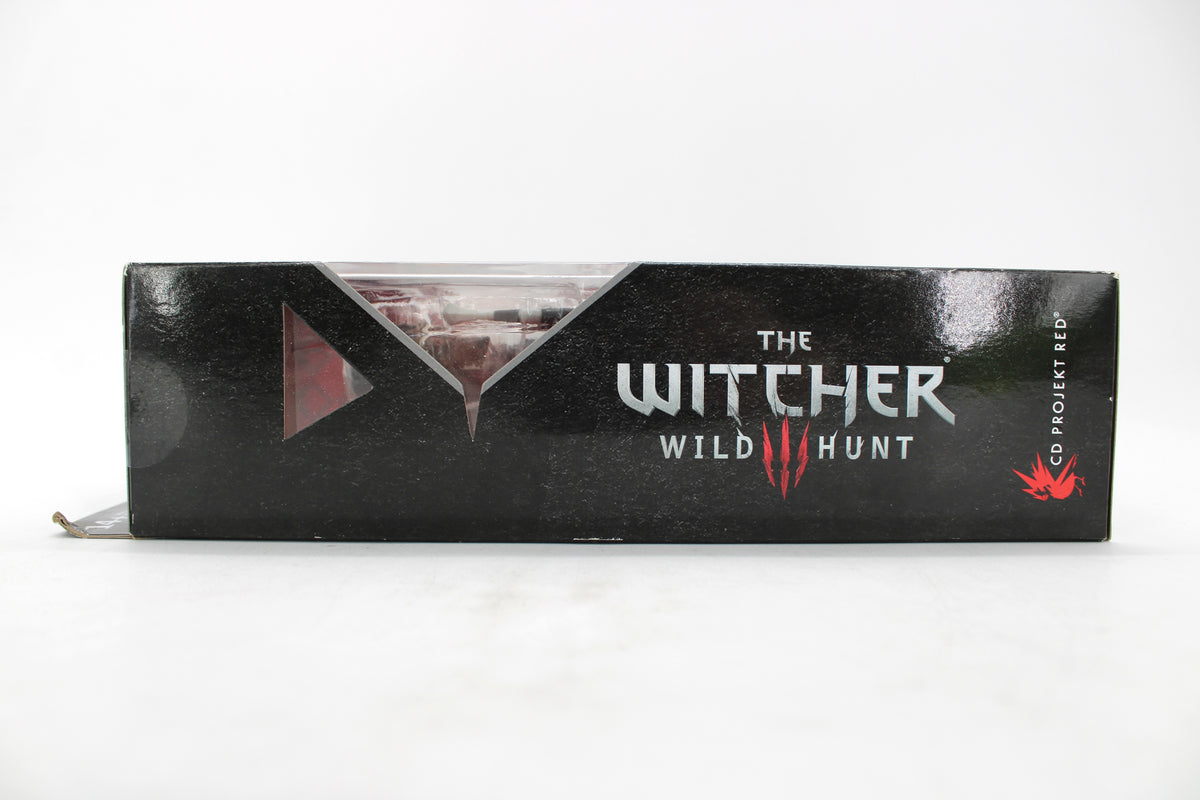 Geralt of Rivia Witcher 3 McFarlane 7-Inch Figure — Box Side with Wild Hunt Logo and CD Projekt Red Branding