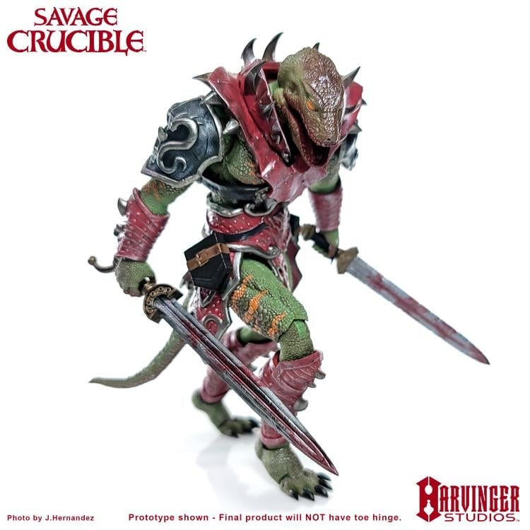 Veteris Rapax Savage Crucible 6-Inch Figure — Side View Dual Sword Pose