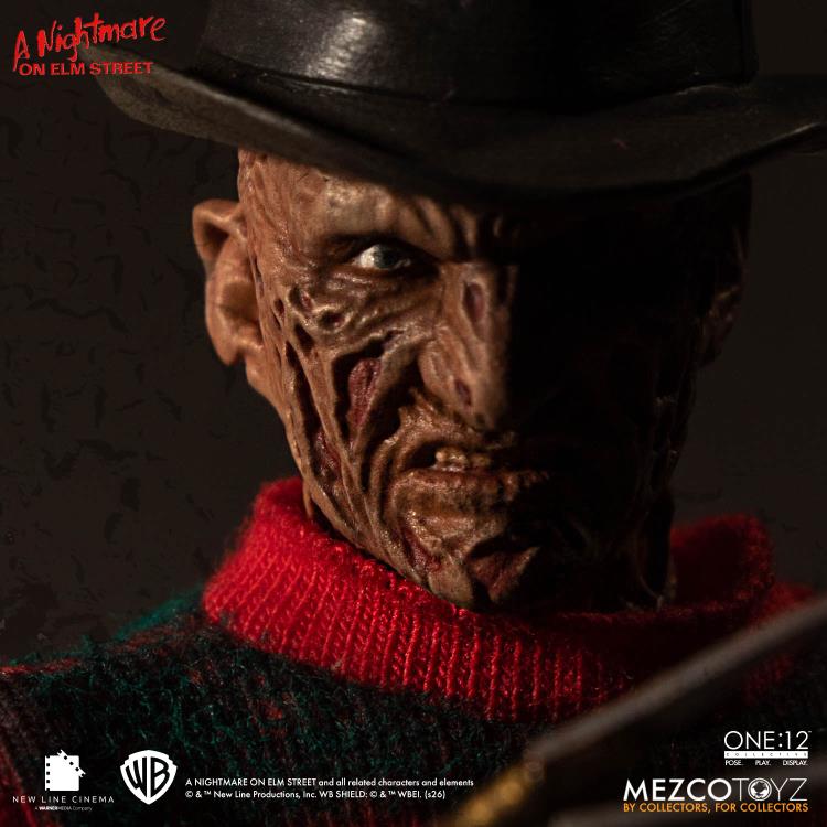 Freddy Krueger One:12 Collective 6-Inch Figure — Head Portrait Detail Close-Up Scarred Face