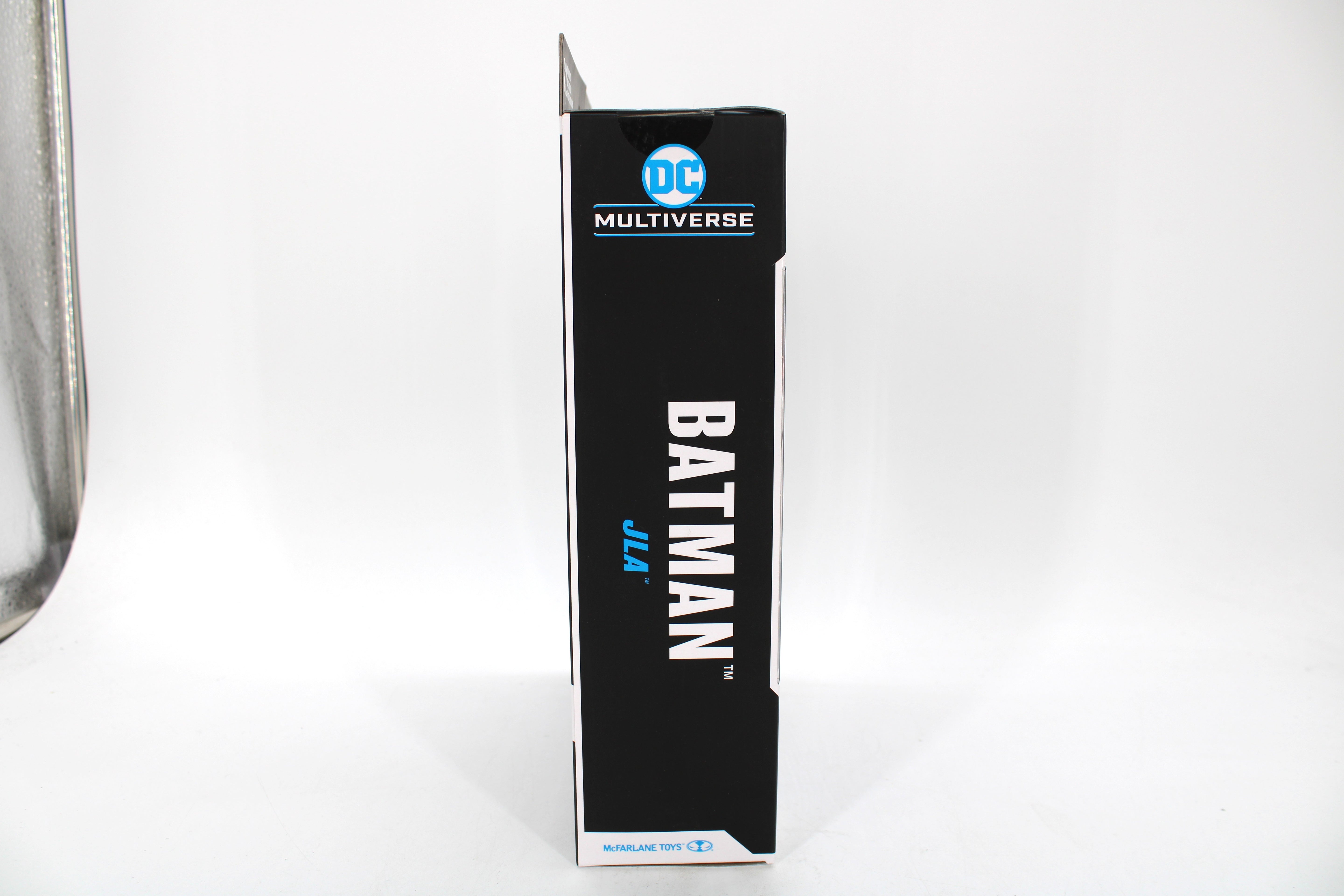 Batman JLA DC Multiverse 7-Inch Figure — Box Side View with Batman JLA Branding