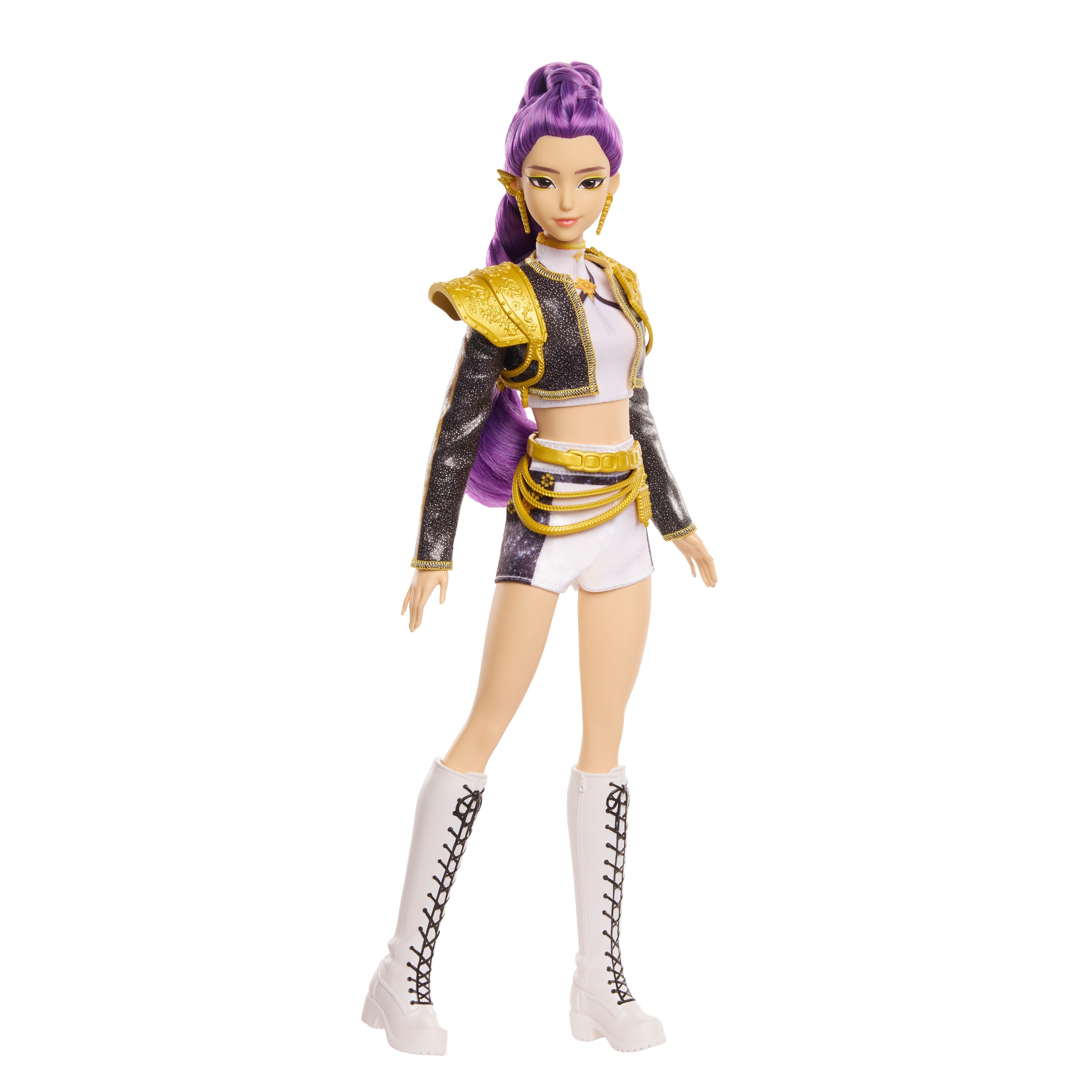 Rumi KPop Demon Hunters HUNTR/X Singing Fashion Doll — Side View Full Body