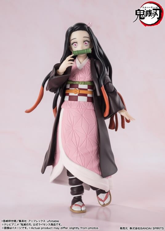 Nezuko Kamado S.H.Figuarts 5-Inch Figure — Standing Pose with Surprised Expression
