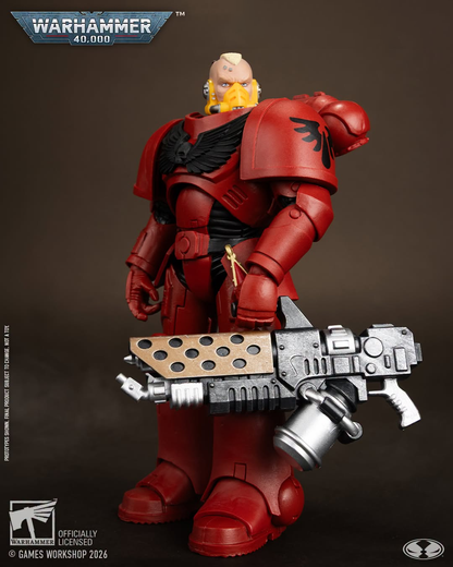 Blood Angels Infernus Marine Warhammer 40K 7-Inch Figure — Alternate Bare Head Front View