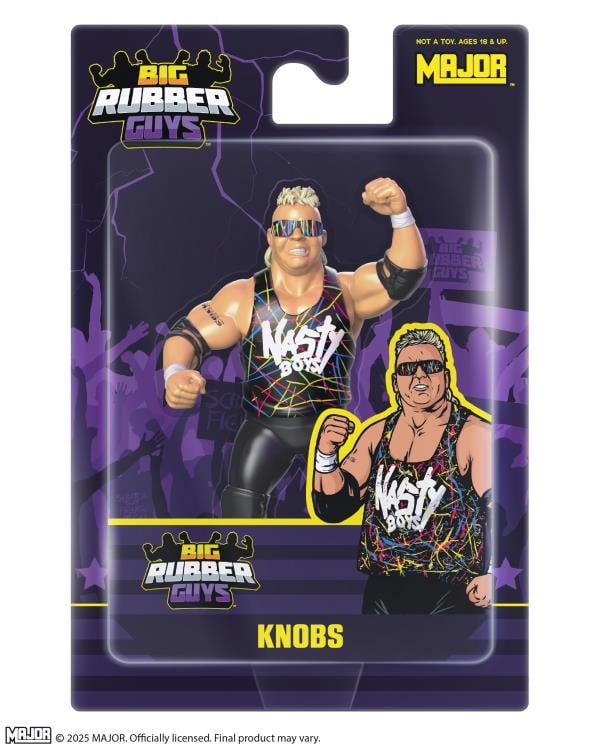 Knobs Nasty Boys Big Rubber Guys 8-Inch Figure — Card Front with Blister Packaging