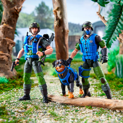 Mad Marauders Footloose Mutt Junkyard GI Joe Classified 6-Inch Three-Pack — Front View Jungle Diorama