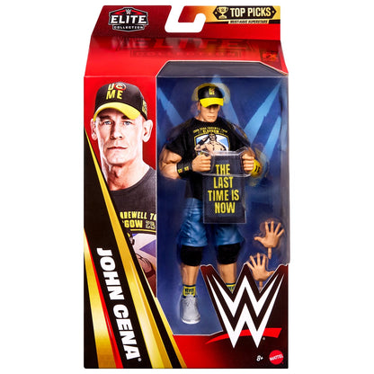 John Cena WWE Elite Top Picks 6-Inch Figure — Box Front with Figure Visible Through Window