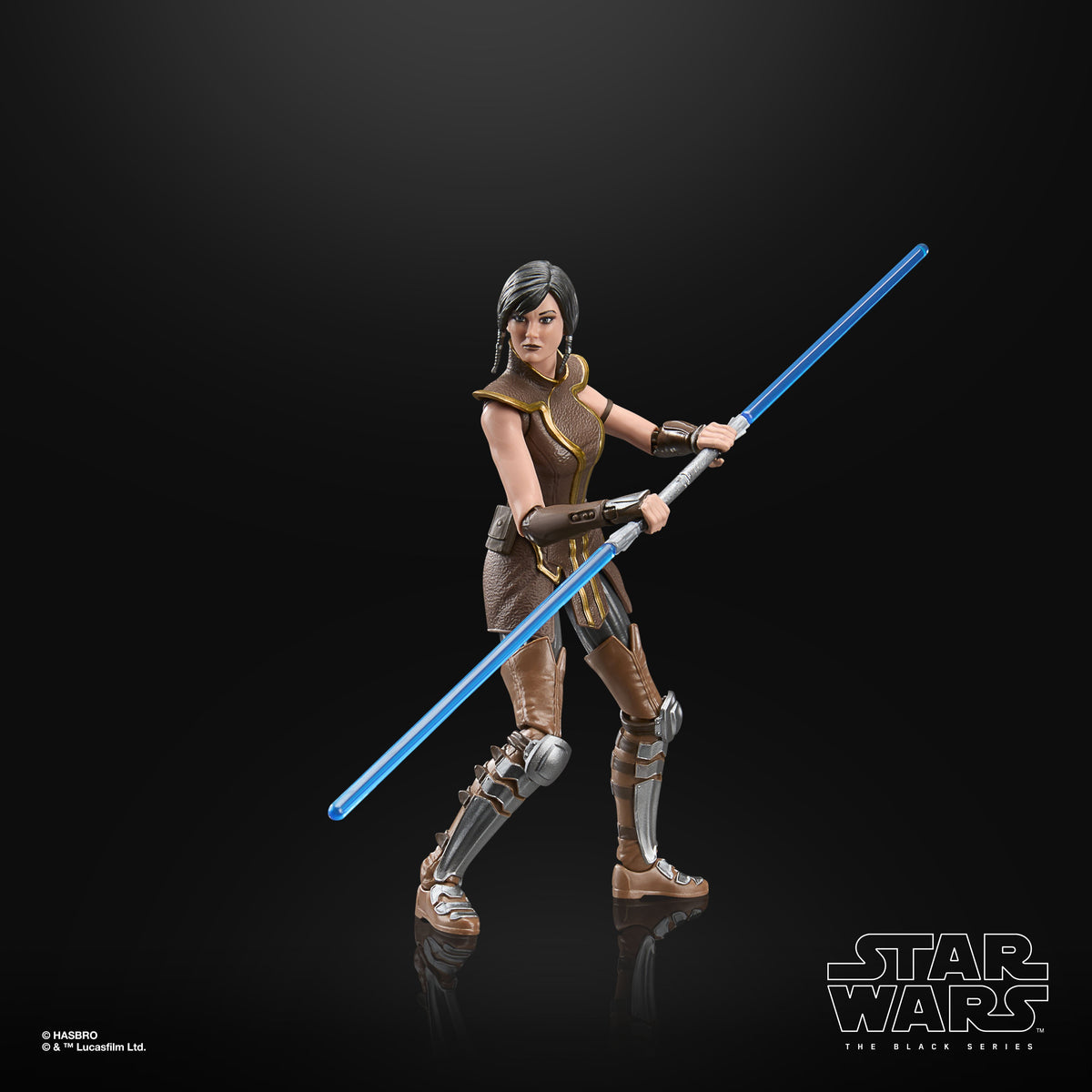 Satele Shan Black Series 6-Inch Figure — Side View Showing Articulation in Combat Stance