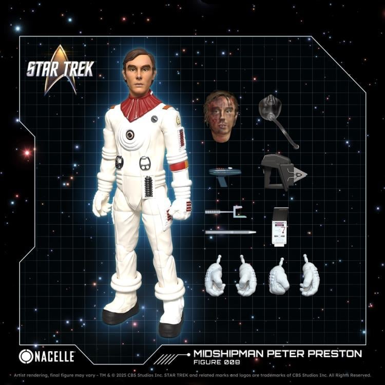 Peter Preston Wrath of Khan Nacelle 1/10 Figure 008 — Accessories Included Display with Alternate Head and Engineering Tools