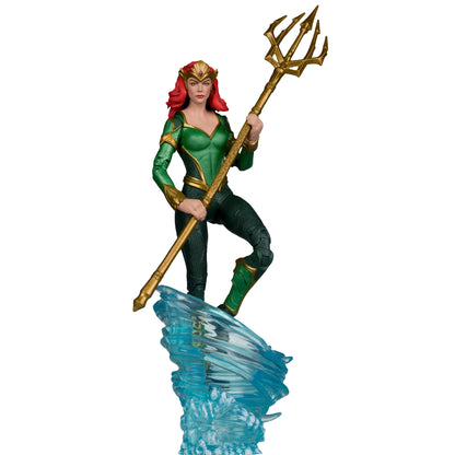 Mera DC Multiverse Collector Edition 7-Inch Figure — Front View on Wave Stand