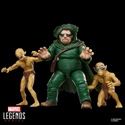 Mole Man & Moloids Marvel Legends 6-Inch Three-Pack — Alternate Head Sculpt Display Pose