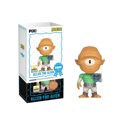 Allen the Alien Invincible Pix! Vinyl Figure — White Box Package Front with Figure Out of Box