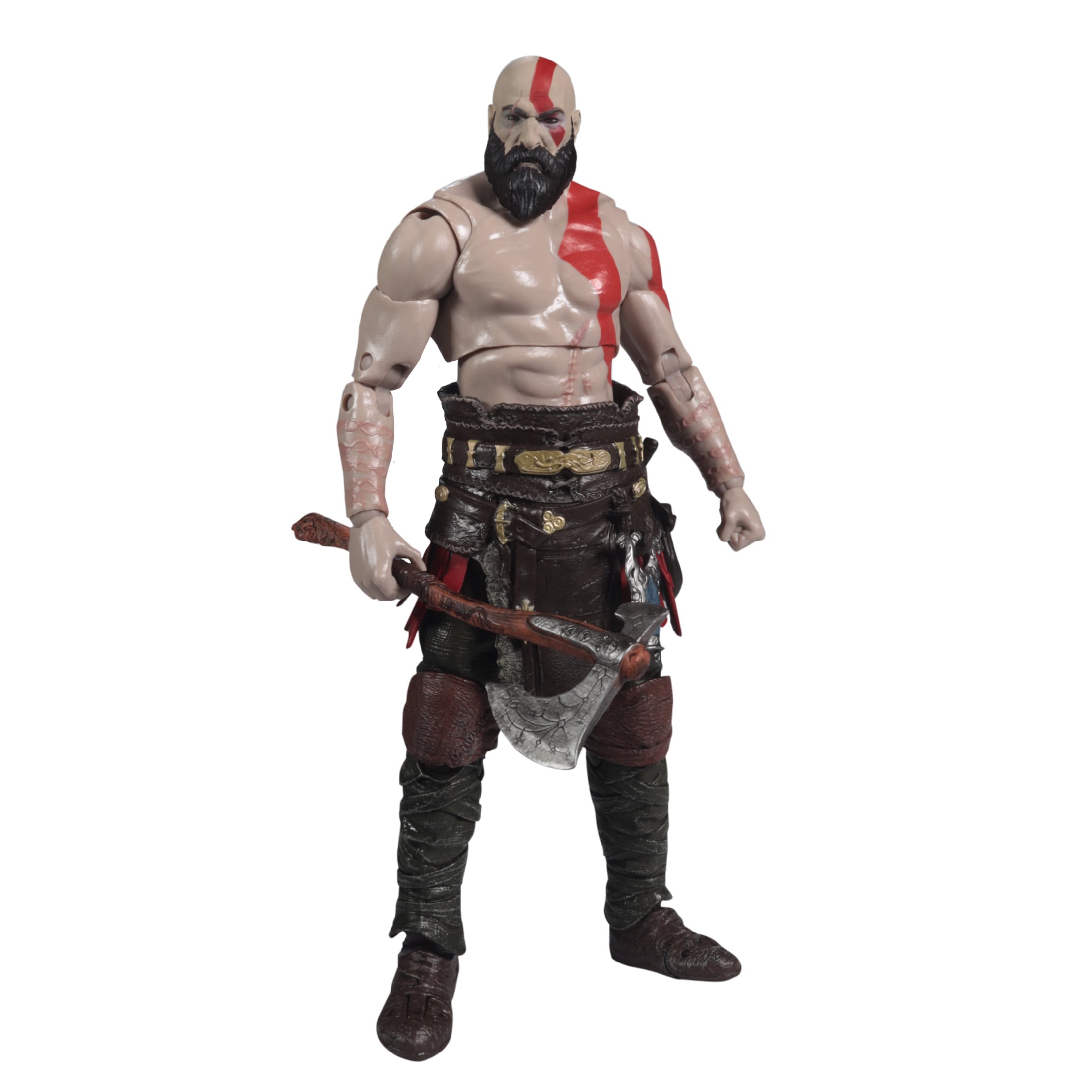 Kratos God of War Ragnarok McFarlane Gaming Edition 7-Inch Figure — Front View Holding Leviathan Axe