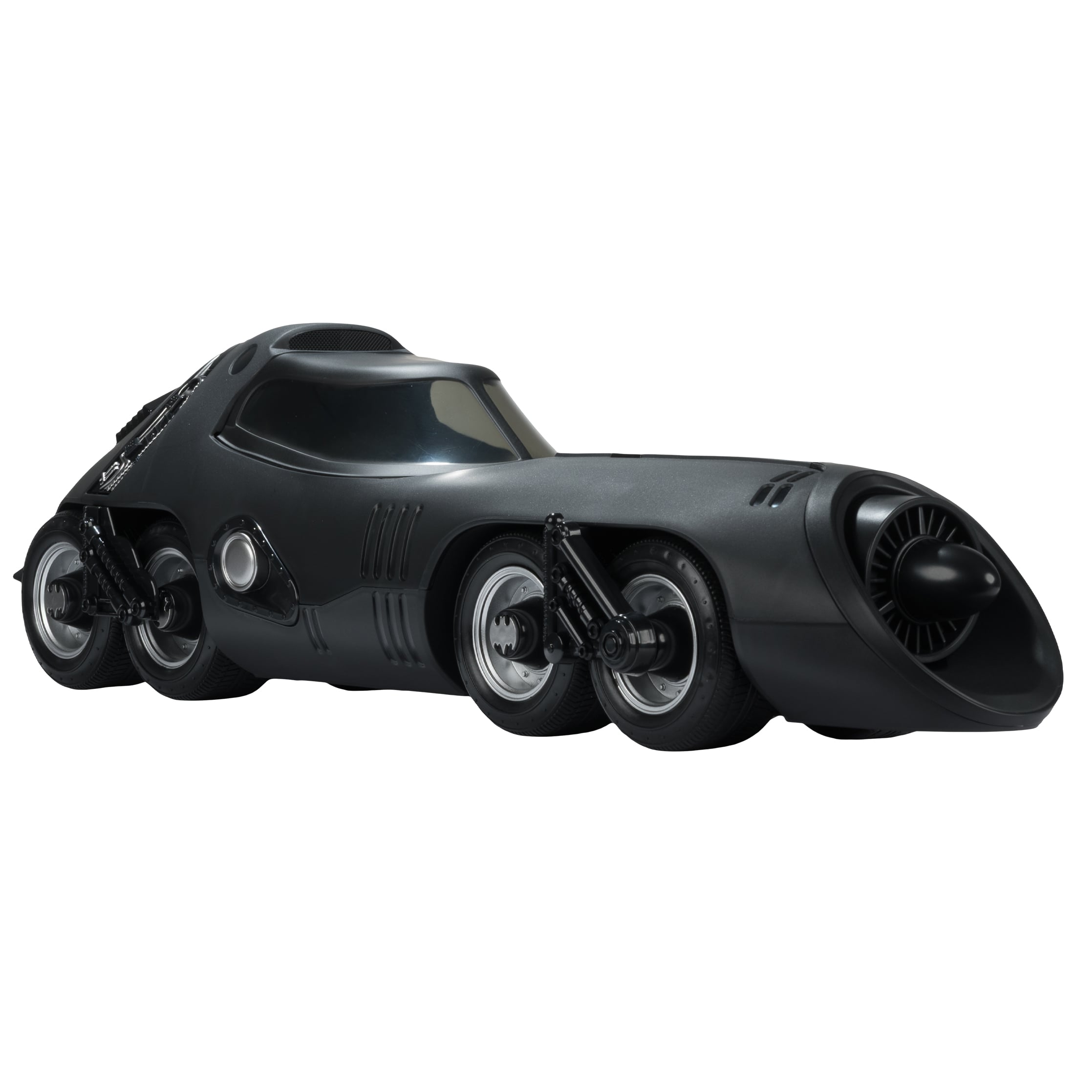 Batmissile Batman Returns DC Multiverse Vehicle — Rear Three-Quarter View showing tail and suspension