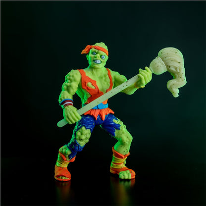 Toxie Toxic Crusaders 5-Inch Figure — Side View Glow Effect Under Black Light