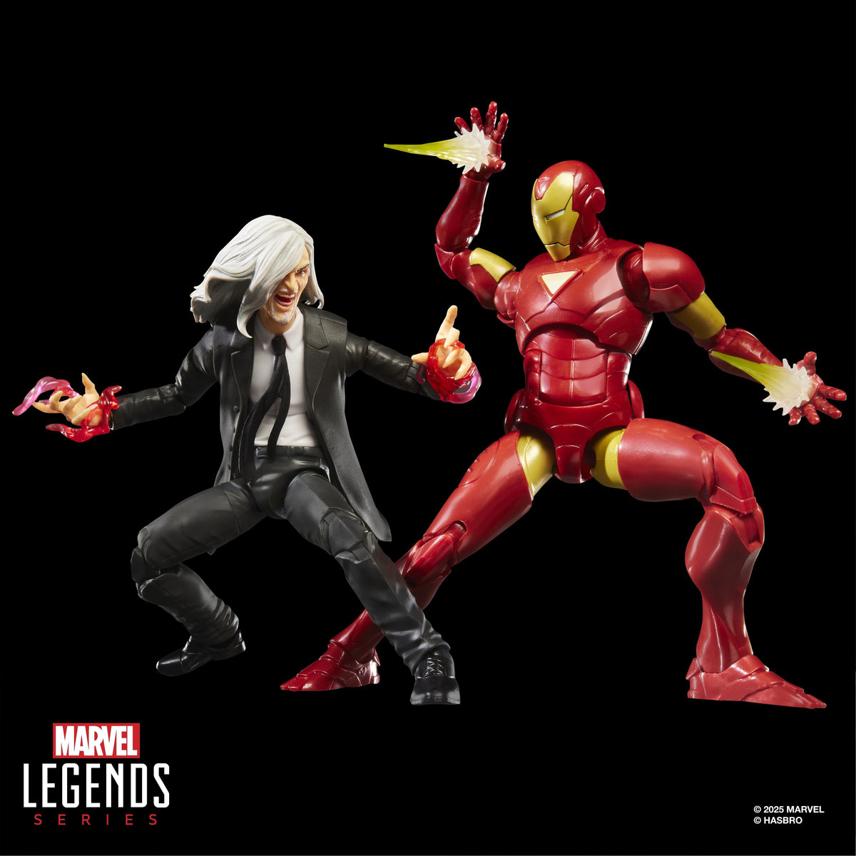 Iron Man Extremis & Mandarin Marvel Legends 6-Inch Two-Pack — Articulation Pose with Ring and Repulsor Effects