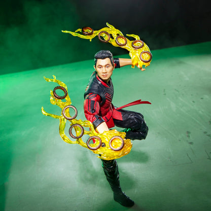 Shang-Chi Marvel Legends 6-Inch Figure — Dynamic Kick Pose with Ten Rings Energy Swirling