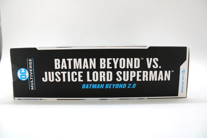 Batman Beyond vs Justice Lord Superman DC Multiverse 2-Pack — Lid Spine Title Detail