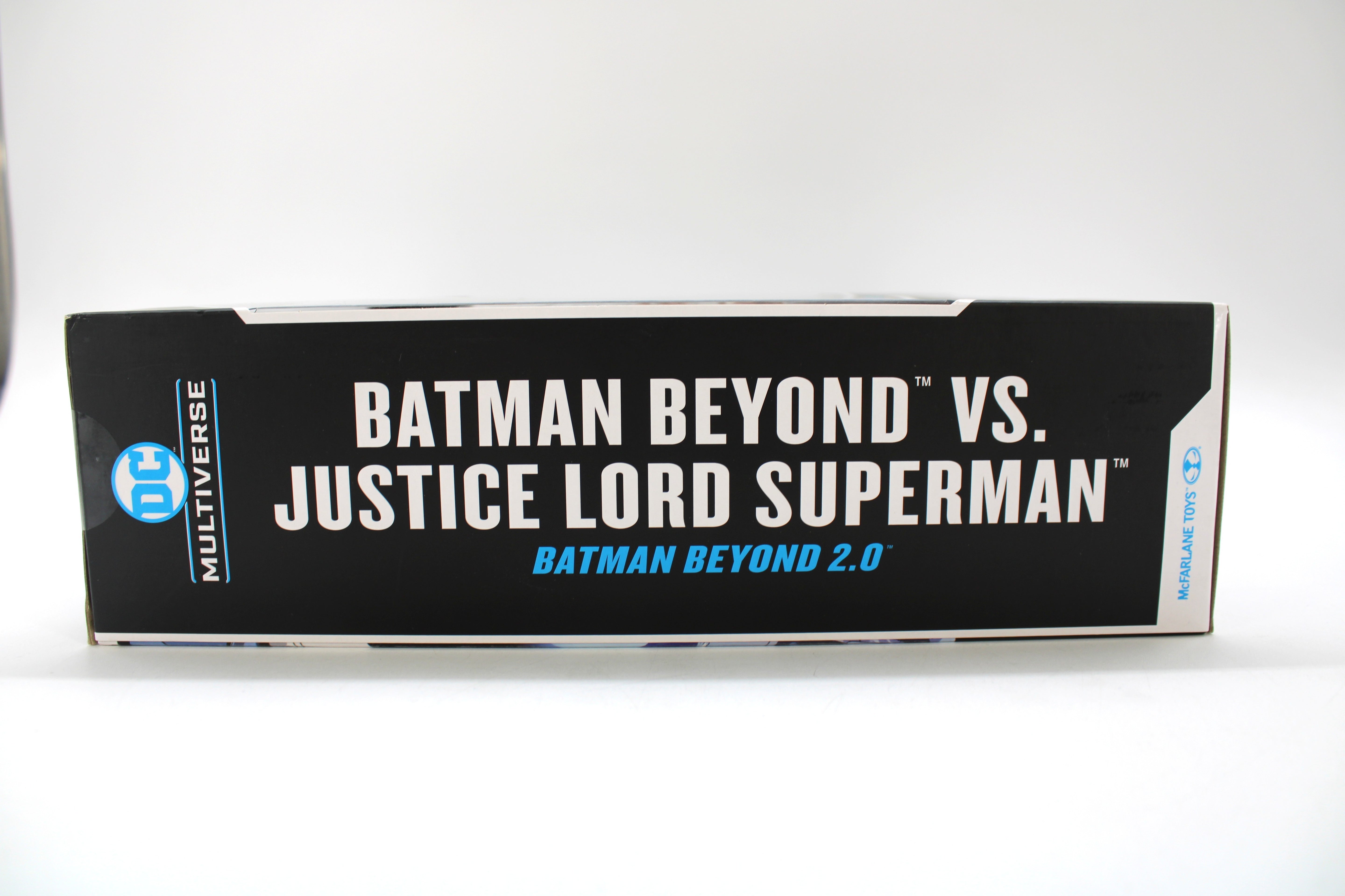 Batman Beyond vs Justice Lord Superman DC Multiverse 2-Pack — Lid Spine Title Detail
