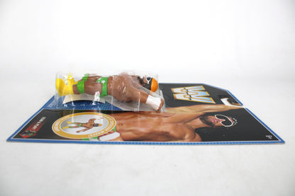 Macho Man Randy Savage WWE Retro Action Figure — Side View of Carded Package Laid Flat